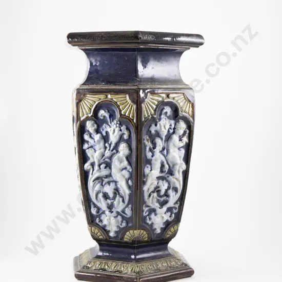 C19th Majolica Jardiniere Pedestal