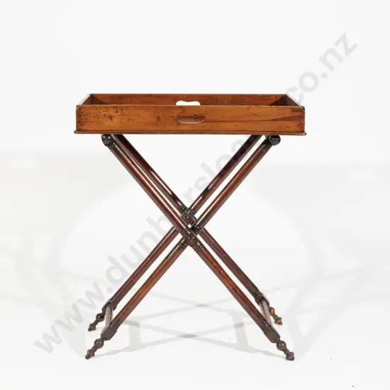 C19th Mahogany Butlers Tray on Stand