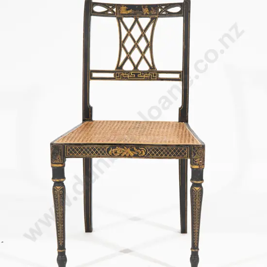 Geo III Black Lacquered Side Chair