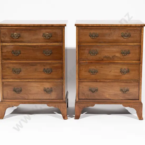 Pair of Geo III Style Mahogany Chests of Drawers