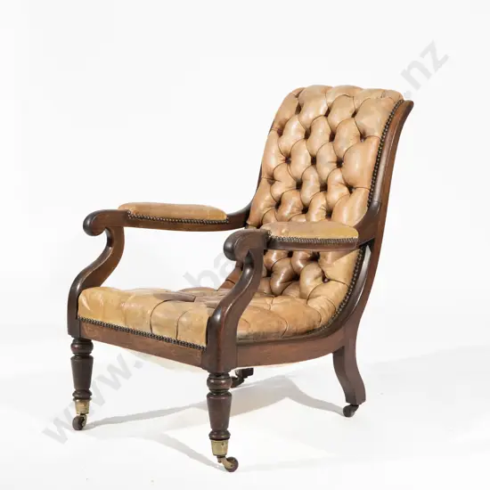 Regency Mahogany Library Chair