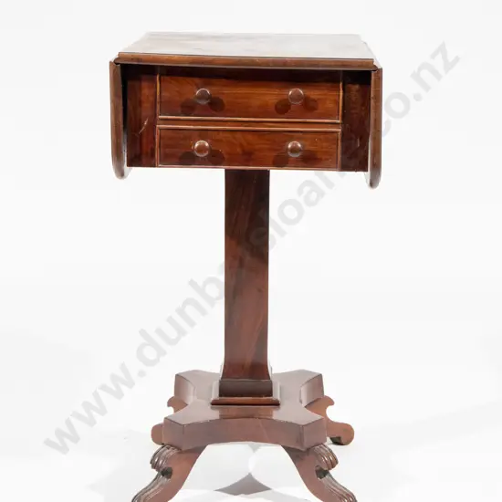Regency Mahogany Drop Leaf Work Table