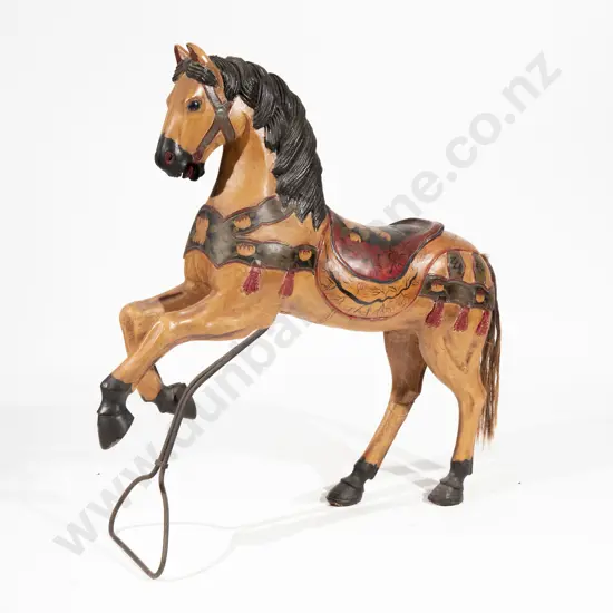 Painted Wooden Rocking Horse