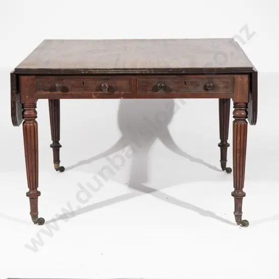 Geo IV Mahogany Drop Leaf Dining Table