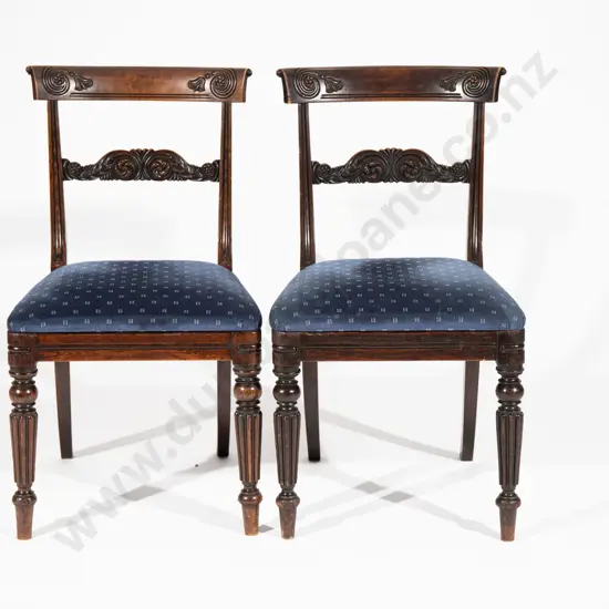 Set of Eight William IV Mahogany Dining Chairs