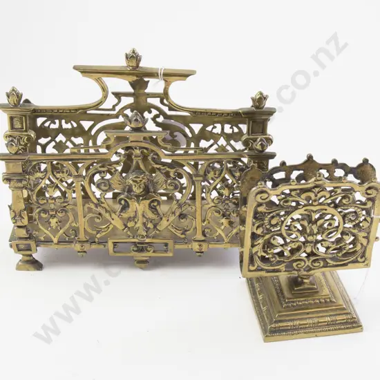 Late C19th Cast Gilt Metal Serviette and Napkin Holders