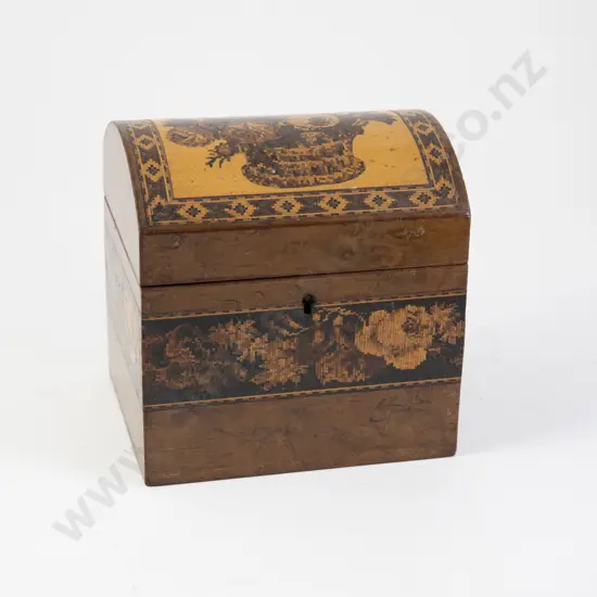 Victorian Tunbridge Ware Tea Caddy