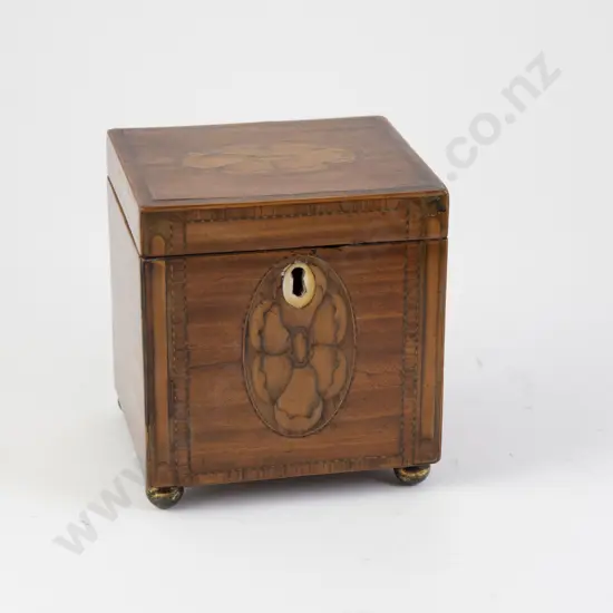 Geo III Satinwood Tea Caddy