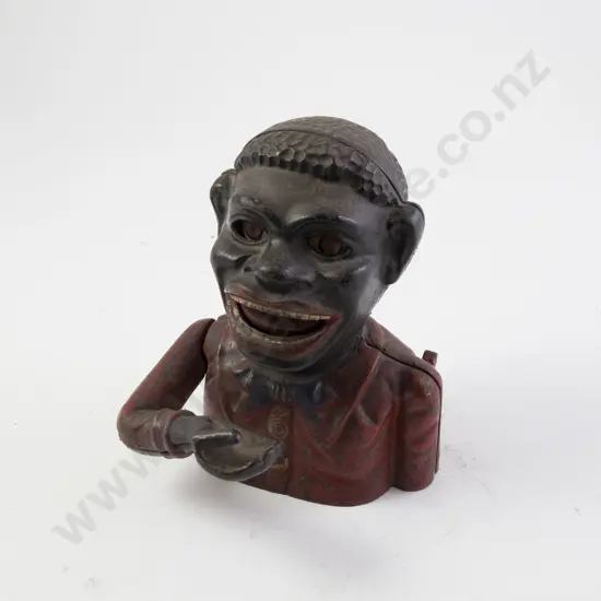 Early C20th Cast Iron Jolly Boy Money Box