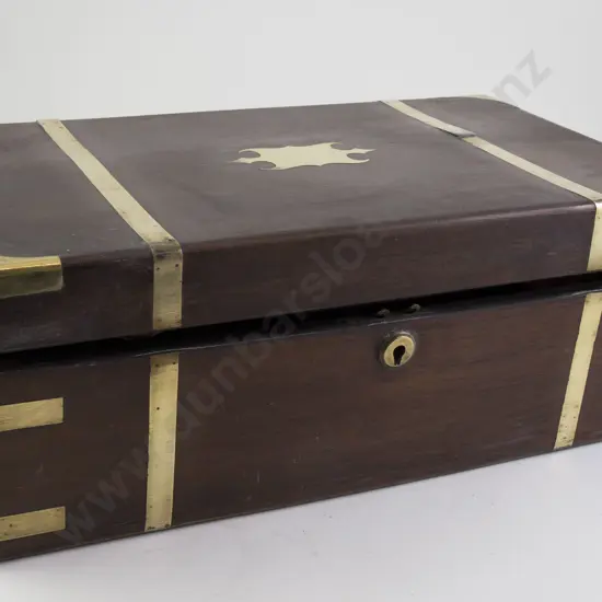 Victorian Brass bound Rosewood Writing Box