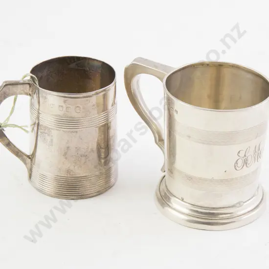 Geo III S/S Christening Mug & Other Mug