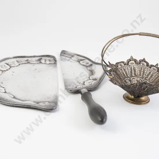 Cartier S.S Gilt Basket, & 2 Crumb Trays