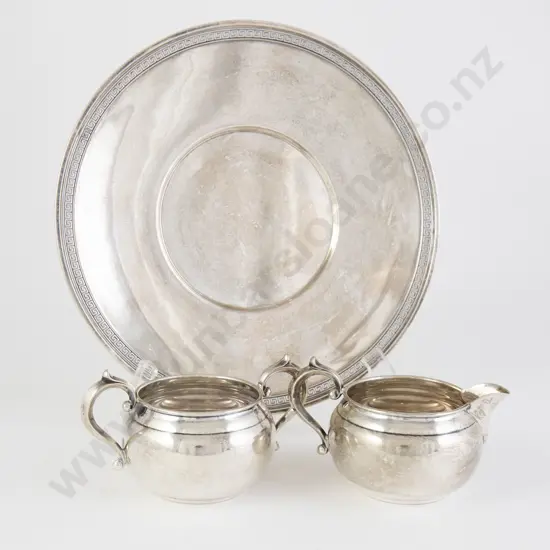 Gorham S/S Plate & Sugar & Cream