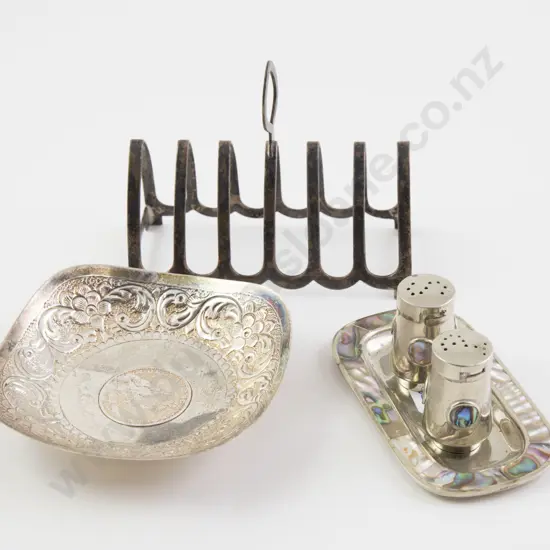 S/S Toastrack, Dish & Cruet Set