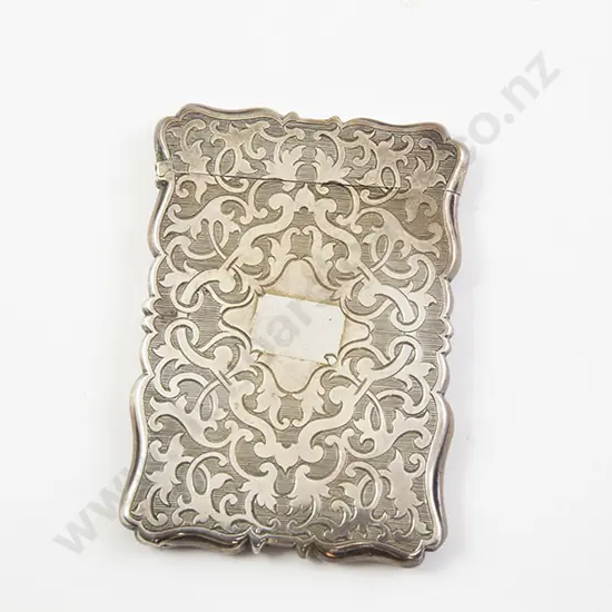 Victorian Silver Calling Card Case