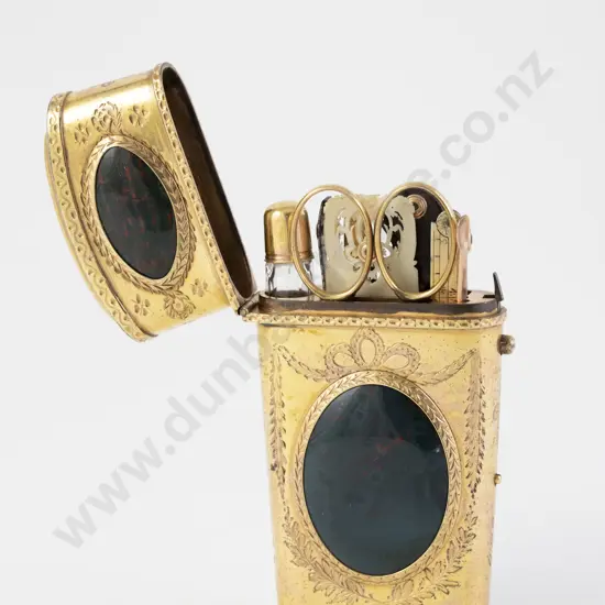 C19th European Silver Gilt Etui