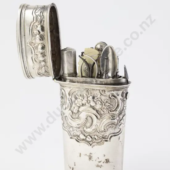 C19th European Silver Etui