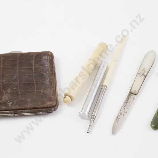 Crocodile Skin and Silver Purse