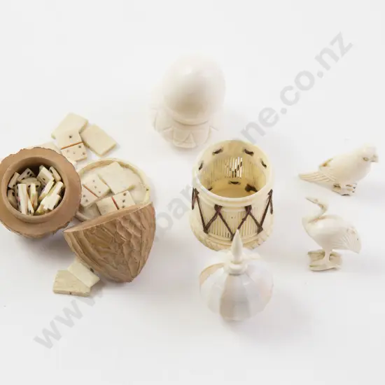 Two Miniature Dominos Sets and Various (6)