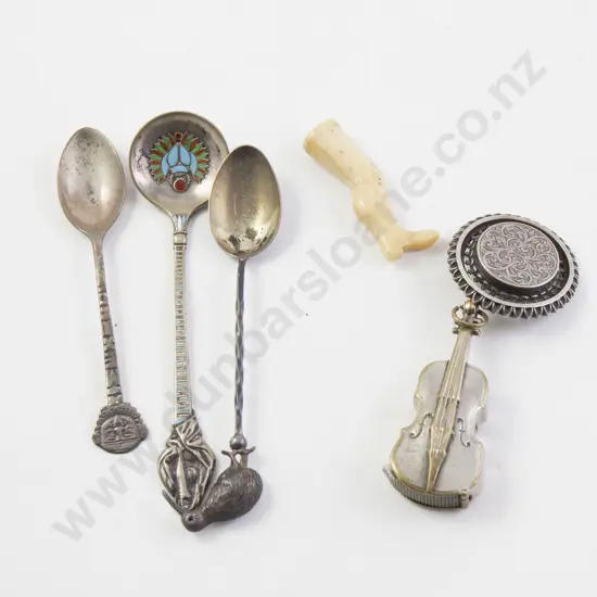 Victorian Marine Ivory Pipe Tamper and Assorted (6)