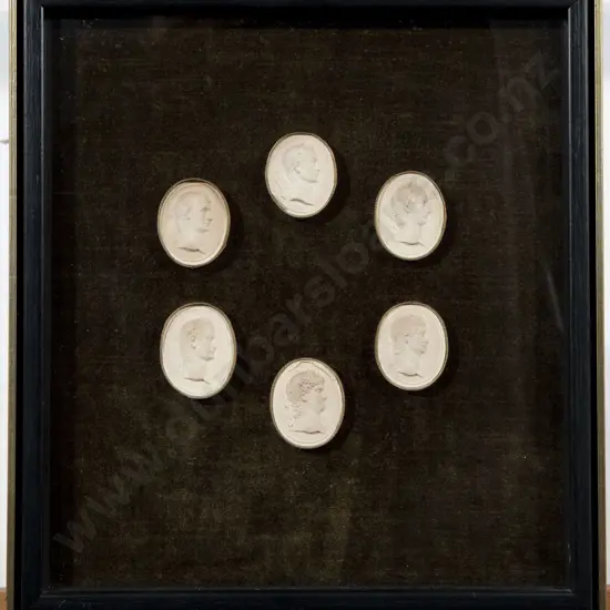 Pair Framed Grand Tour Intaglio Plaster Casts