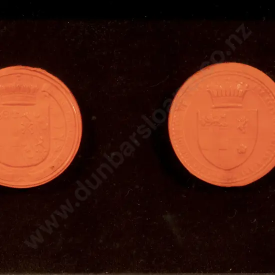 Five Framed Wax Seals