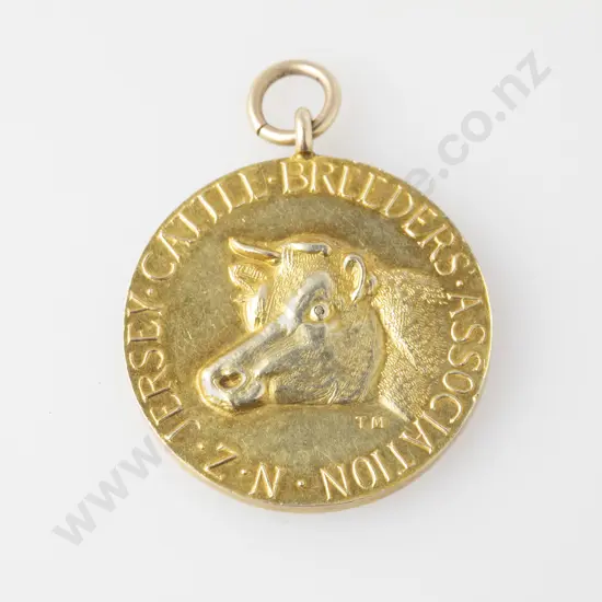 9ct NZ Jersey Cattle Breeders Medallion