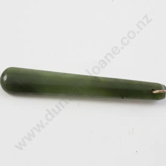 Plain Greenstone Elongated Pendant