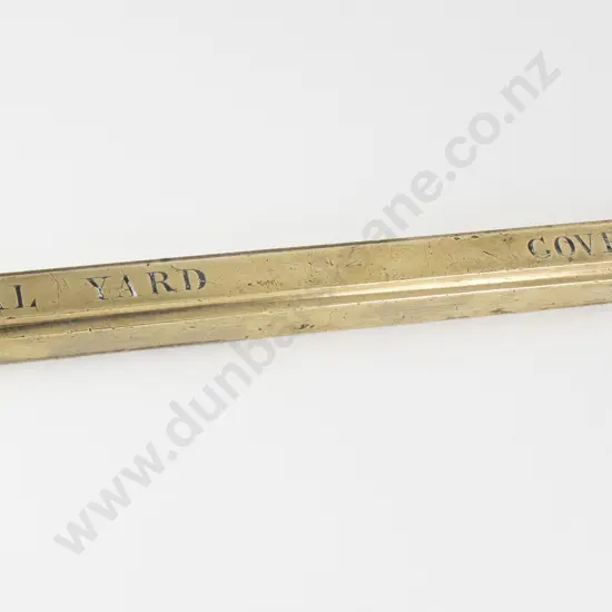 NZ Government Brass Imperial Yard Measure 1863