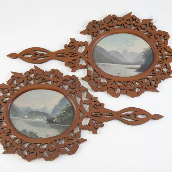 Pair Colonial Hand Held Fire Screens