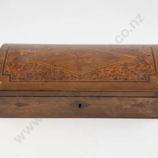NZ Colonial Inlaid Native Timbers Glove Box