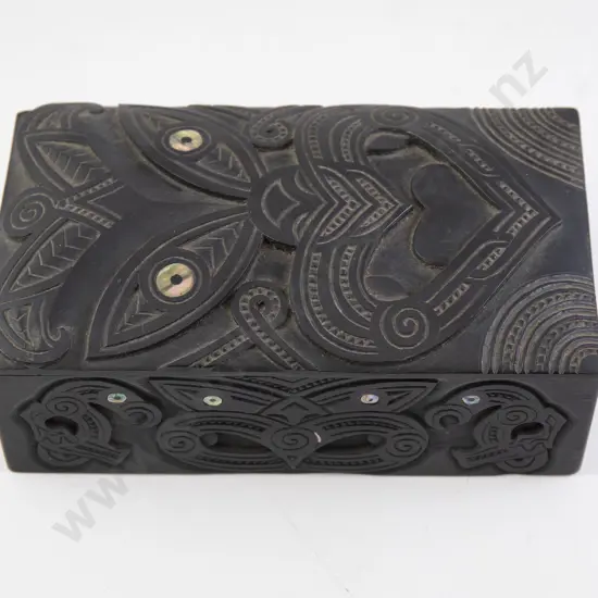 Early C20th Ebonised Work Box