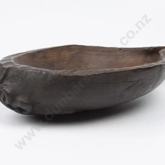 A Pre C19th Maori Carved Ipu (Spouted Bowl) - Y20952