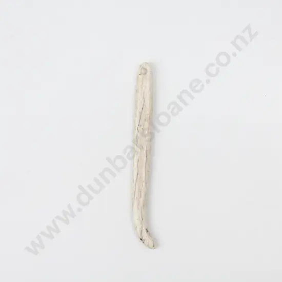 A Pre C19th Maori Bone Kapeu (Pendant). Of relatively flat
