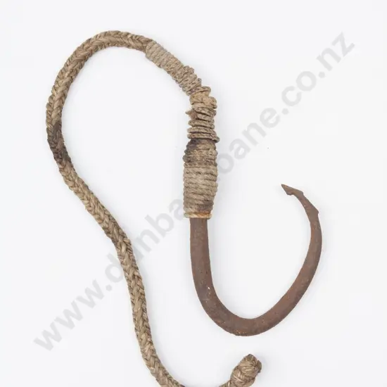 Large C19th Maori Iron Matau (Fish Hook) - Y16030