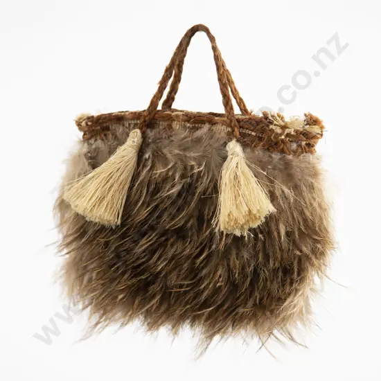 Maori Late C19th Kiwi Feather Kete - Y20964