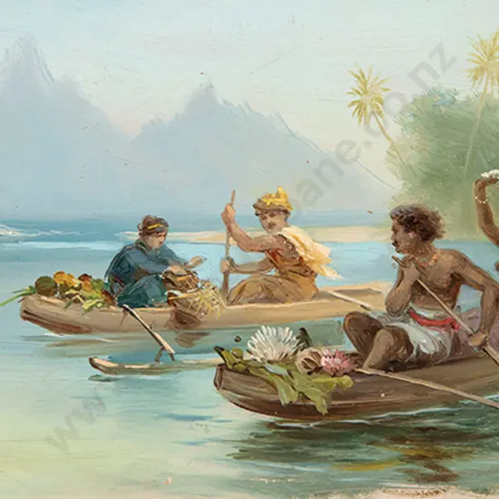 Nicholas Chevalier - Study for Race to the Market, Tahiti