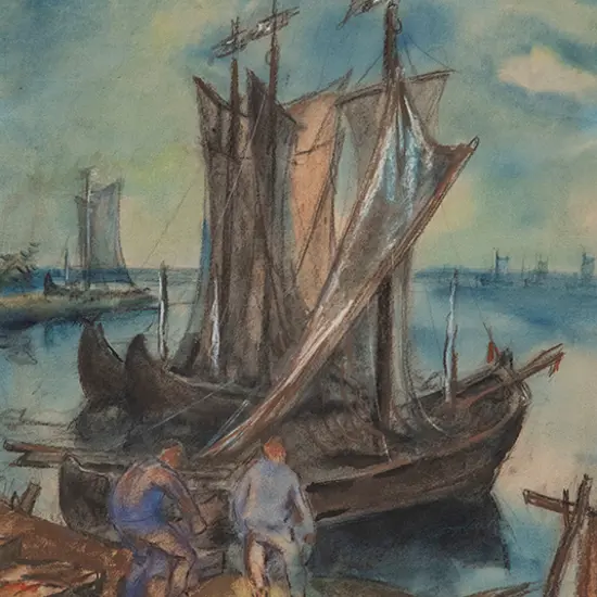 Rudolf (Rudi) Gopas (1913-82) - A Baltic Harbour