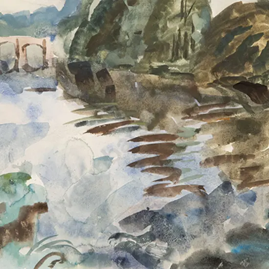 Olivia Spencer Bower - Landscape with Aqueduct