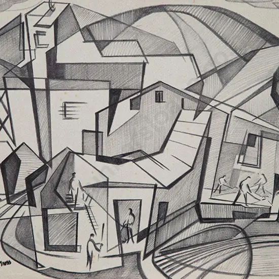Frank Gross - Cubist City Scape