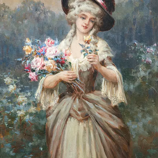 William Hounsom Byles - Smelling the Roses