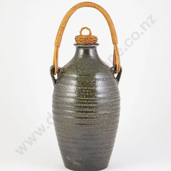 Mirek Smisek Wine Carafe with original cane stopper & handle