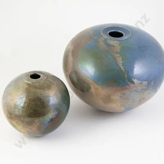 Two Roy Rogers Spherical Vases