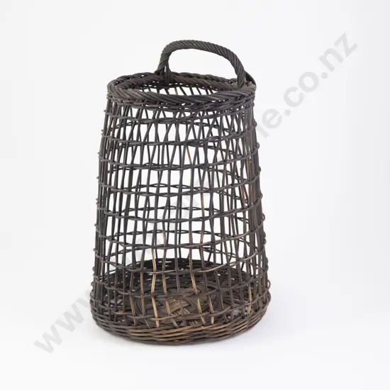 Ruth Castle Woven Rattan Fruit Basket with handle