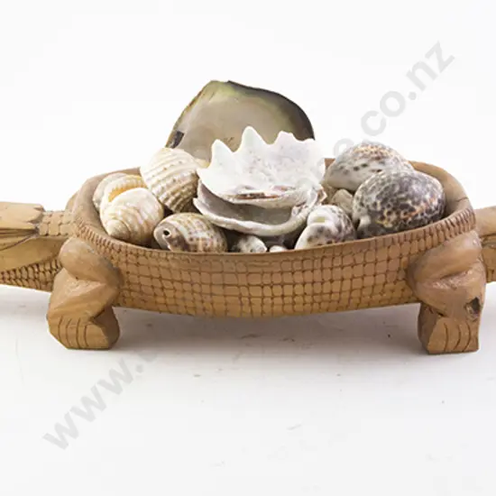 Three Carved Wooden Crocodile Models