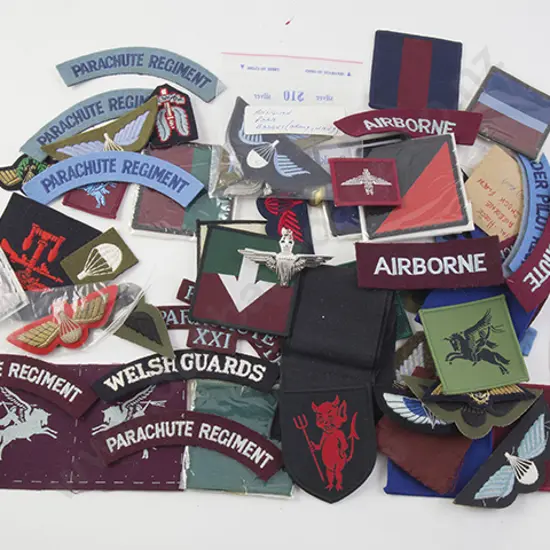 Collection British Regimental Cloth Badges