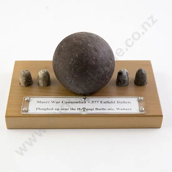 Maori War 1lb Cannon Ball & Bullets