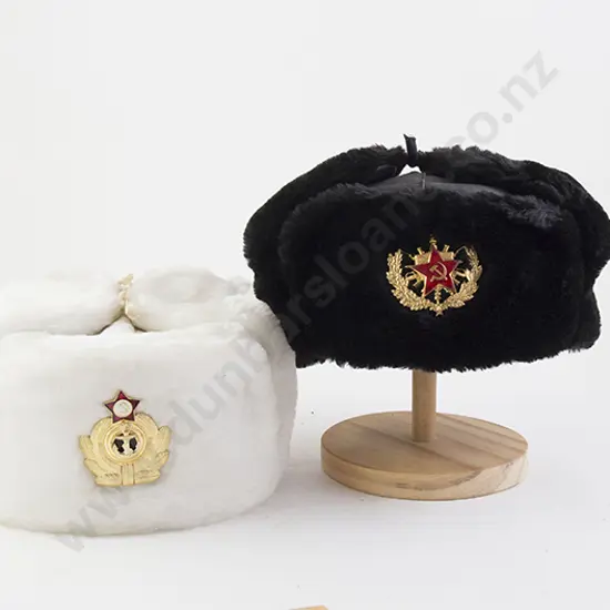 Soviet Army Black Winter Ushanka and other