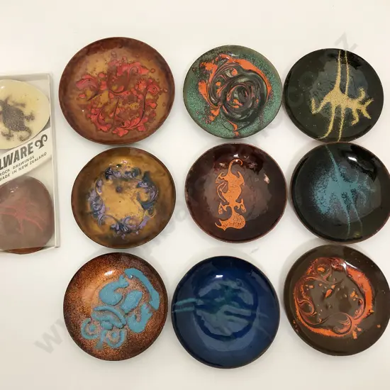 NZ Enamel on Copper Dishes (10)