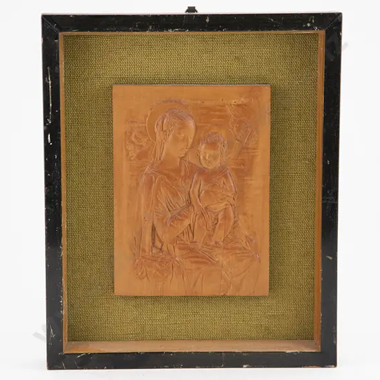 Late C19th Carved Wooden Panel